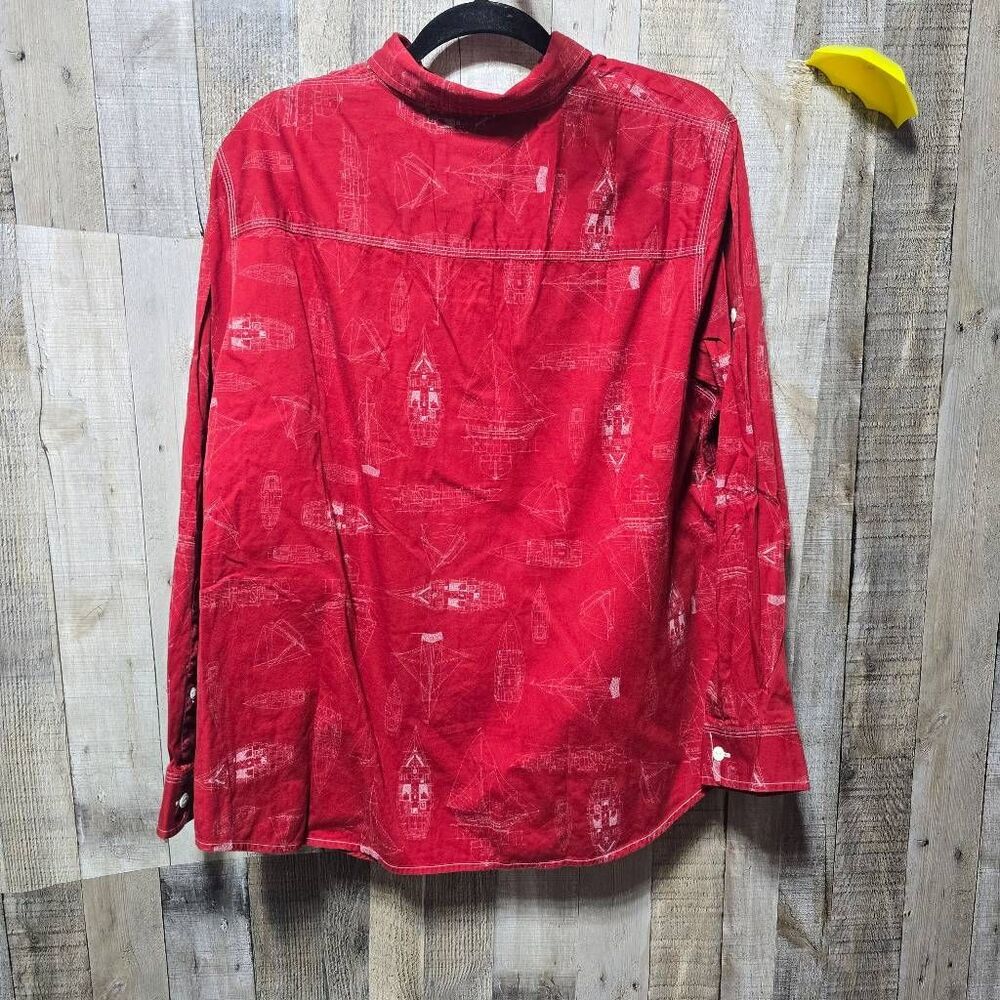 Ralph Lauren Vintage USRL Marine Division Button Down Shirt 2x Red Maritime Boat - Picture 3 of 4